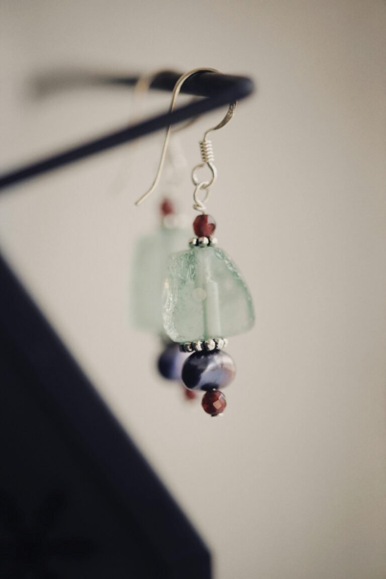 Fluorite & Garnet Earrings