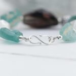 AMAZONITE & CLEAR QUARTZ RAW BRACELET