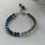 SAPPHIRE & LABRADORITE BEADED BRACELETS