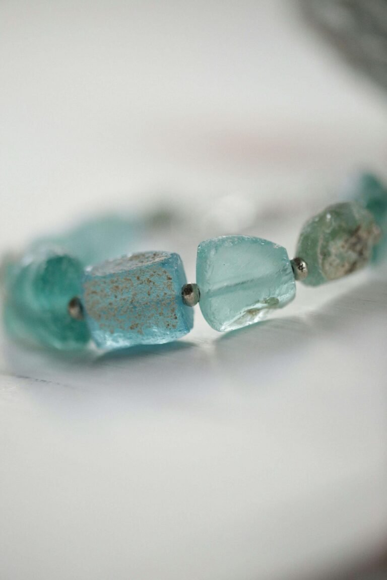 AMAZONITE & CLEAR QUARTZ RAW BRACELET