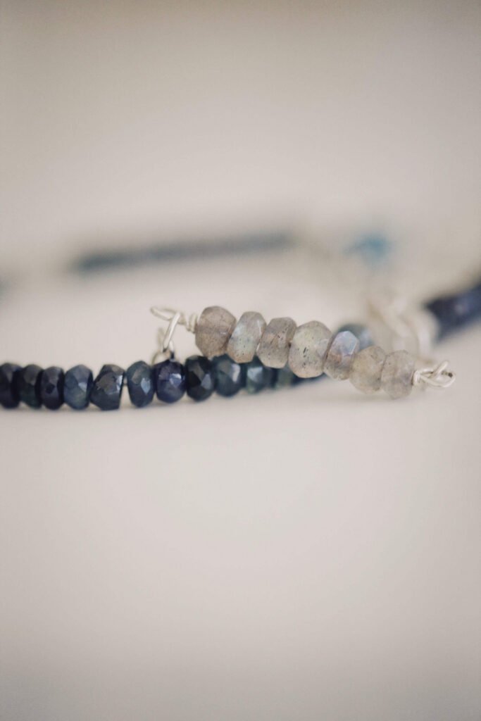 Sapphire & Labradorite Bracelet Handmade Jewelry